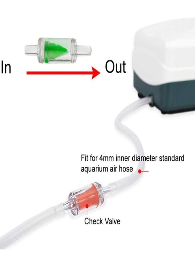 صمام عدم رجوع بلاستيكي أحادي الاتجاه أخضر اللون من VAYINATO® (عبوة من 10 قطع) لنظام ثاني أكسيد الكربون في أحواض السمك، مضخة هواء، خرطوم أنبوب 4 مم من Petzlifeworld - Image 2